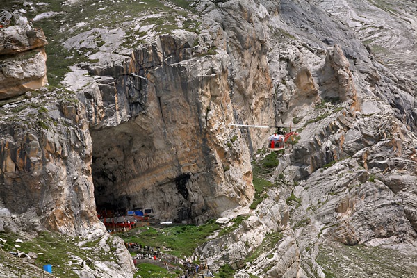 A view of the Amarnath Cave